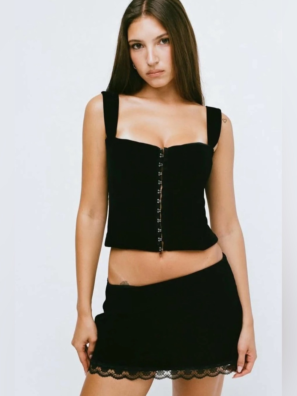 Bella Venice Lucille Skirt & Ambrose Corset In Black Velvet